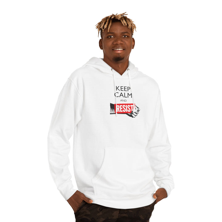 Keep Calm and Resist Raised Fist – Unisex Pullover Hoodie