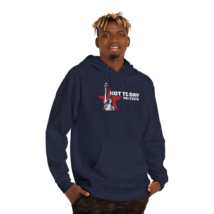 Not Today Fascists Red Star Graphic – Unisex Pullover Hoodie