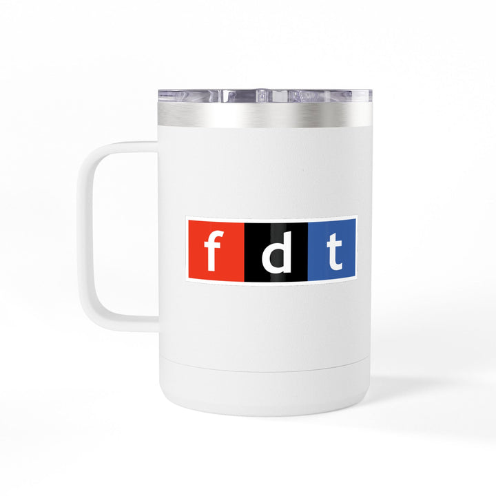 FDT NPR Radio Style Graphic – Coffee Mug Tumbler, 15oz