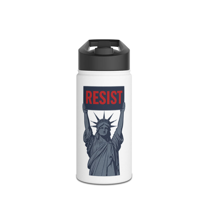 Statue of Liberty with RESIST - Stainless Steel Water Bottle - Standard Lid