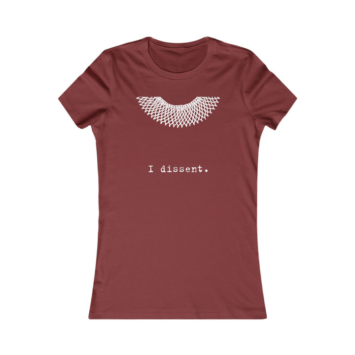I Dissent Collar  RBG  – Women's Fitted T-Shirt