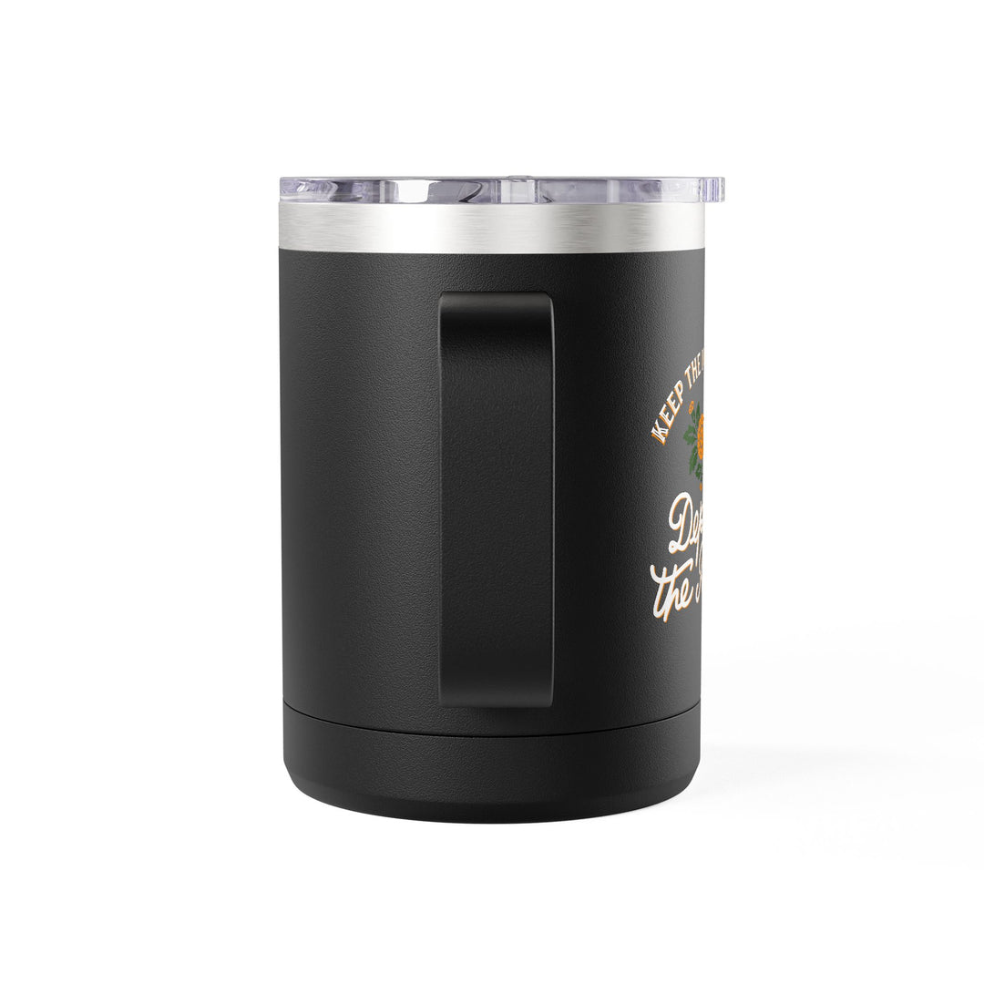 Keep the Immigrants Deport the Racists Floral Graphic – Coffee Mug Tumbler, 15oz