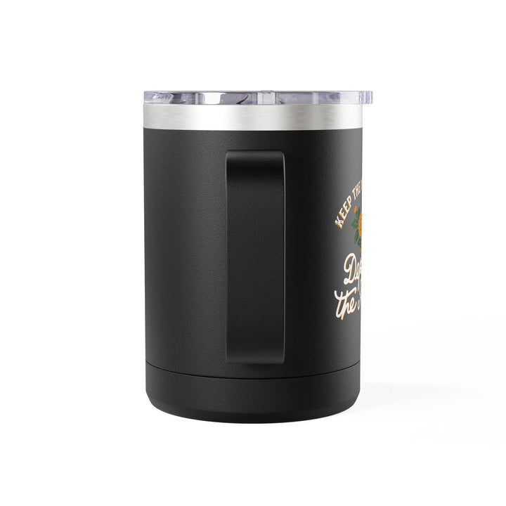 Keep the Immigrants Deport the Racists Floral Graphic – Coffee Mug Tumbler, 15oz