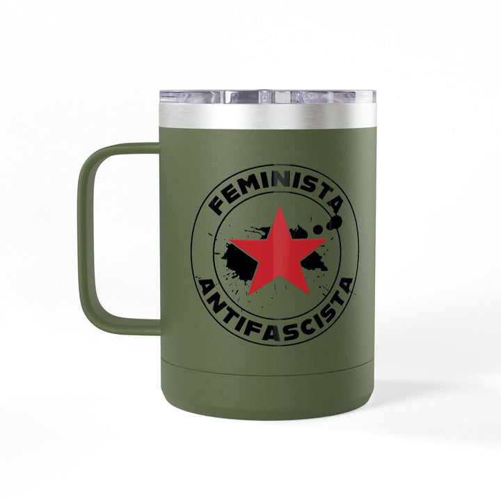 Feminista Anti-Fascista Graphic – Coffee Mug Tumbler, 15oz