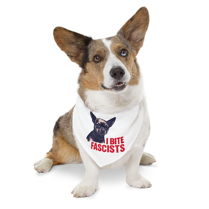 I Bite Fascists (Chihuahua) – Pet Bandana (Clip-on)