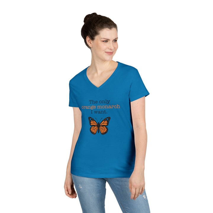 The Only Orange Monarch I Want - Original Graphic– Women's V-Neck T-Shirt