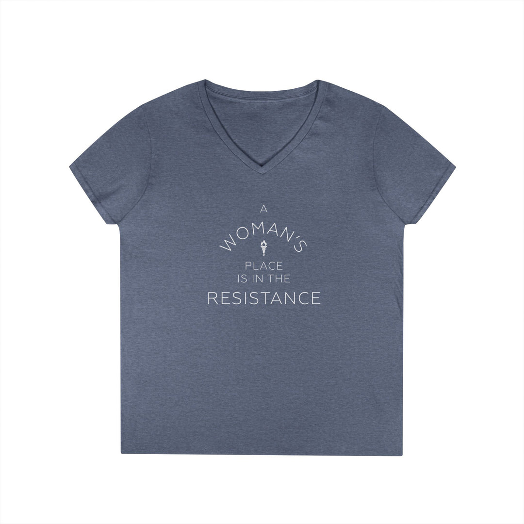 A Woman's Place is in the Resistance - Women's V-Neck T-Shirt