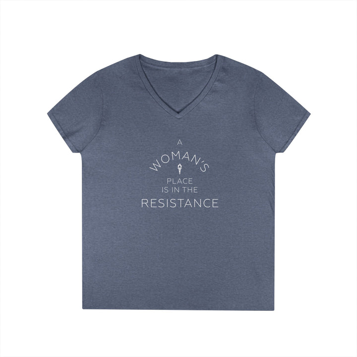 A Woman's Place is in the Resistance - Women's V-Neck T-Shirt
