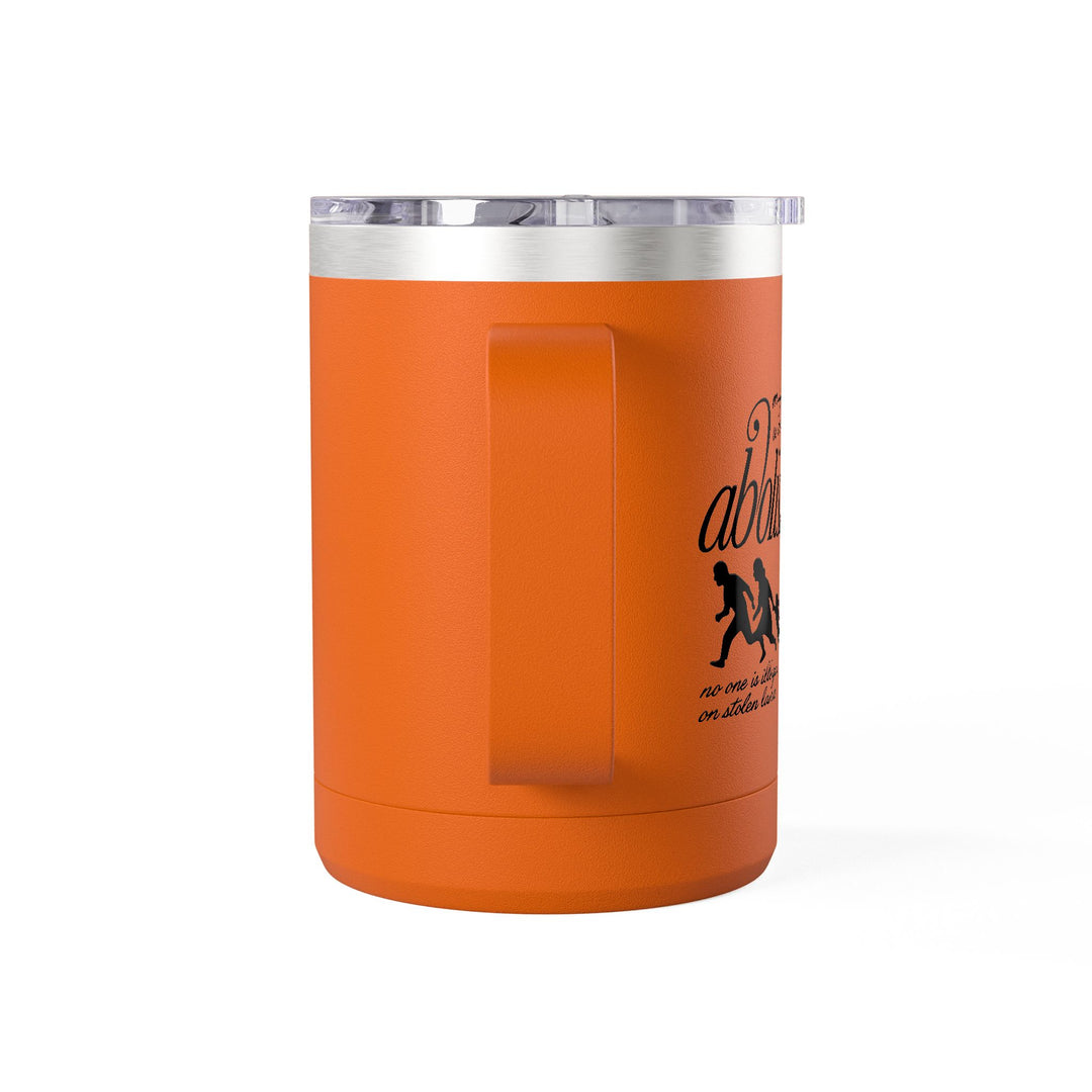 Migrants Welcome, Abolish ICE – Stainless Steel Travel Mug 15oz