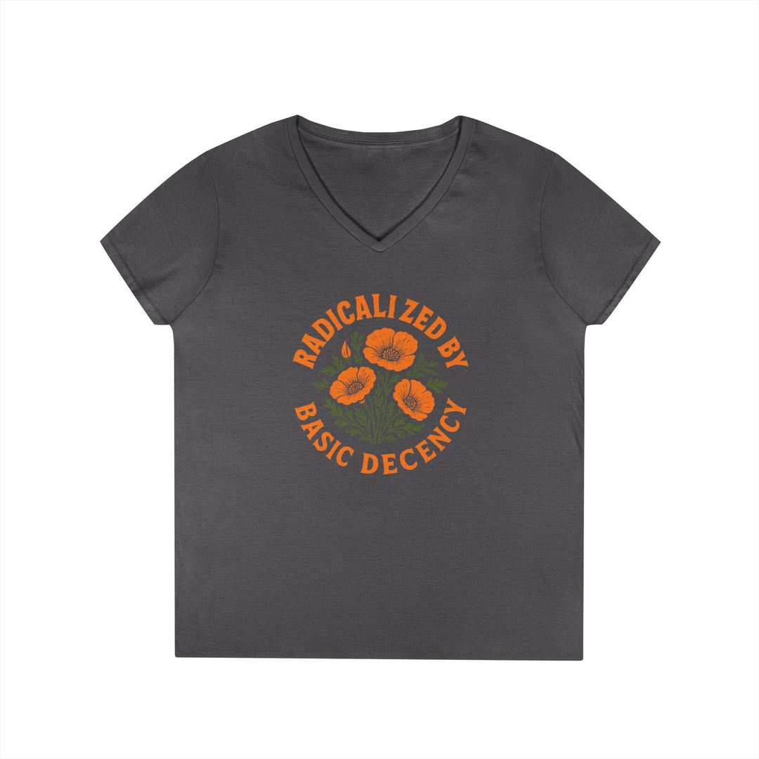 Radicalized By Basic Decency – Women's V-Neck T-Shirt