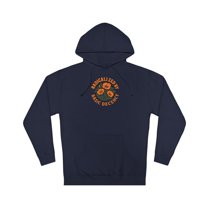 Radicalized by Basic Decency Orange Poppy Graphic – Unisex Pullover Hoodie