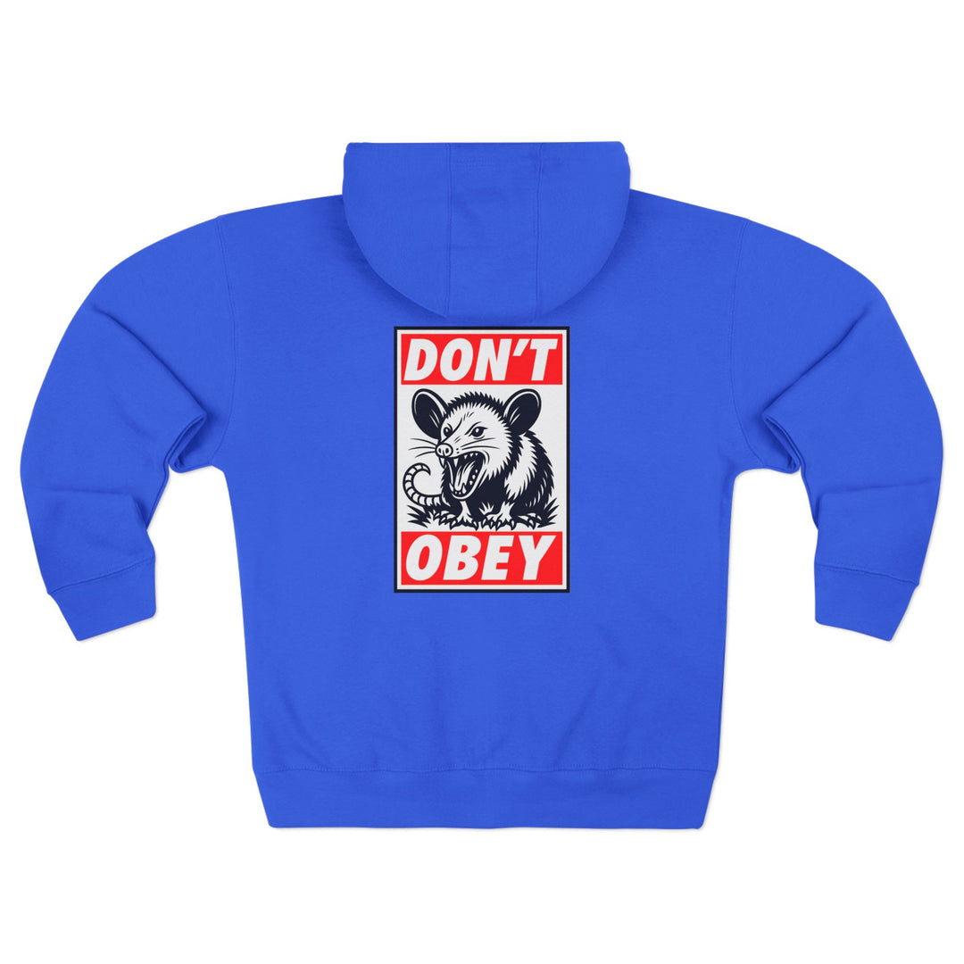 Don't Obey Opossum – Unisex Zip Hoodie