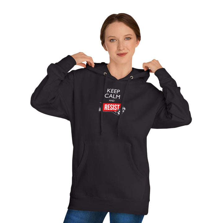 Keep Calm and Resist Raised Fist – Unisex Pullover Hoodie