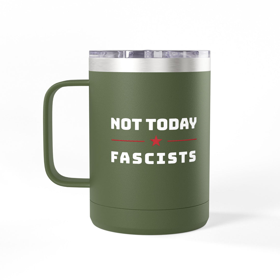 Not Today Fascists - Star Graphic – Coffee Mug Tumbler, 15oz