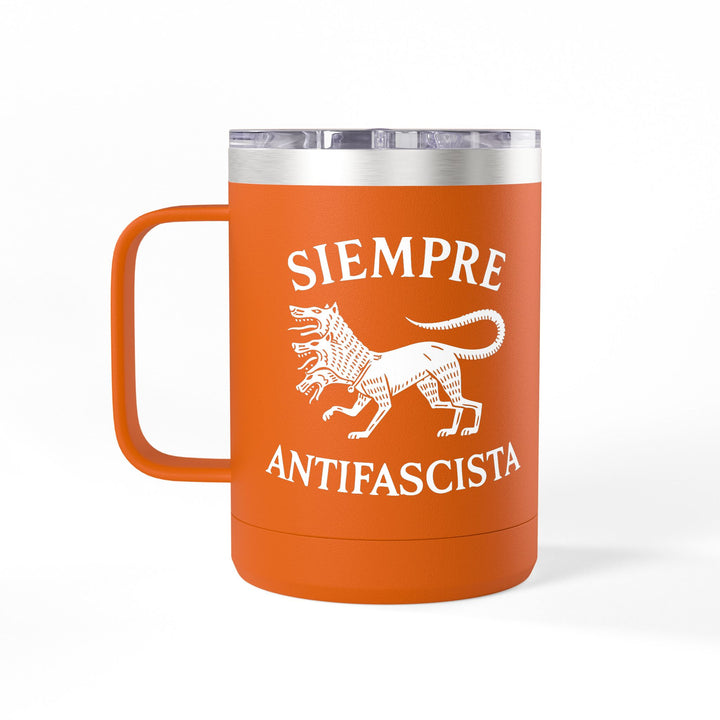 Siempre Antifascista Three-Headed Dog – Coffee Mug Tumbler, 15oz