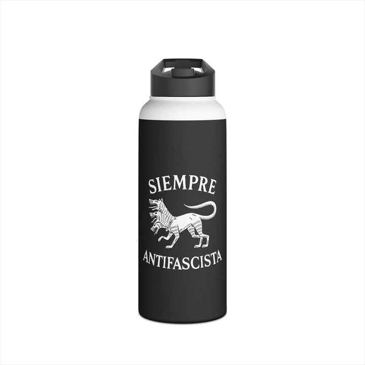 Siempre Antifascista Graphic - Stainless Steel Water Bottle - Standard Lid