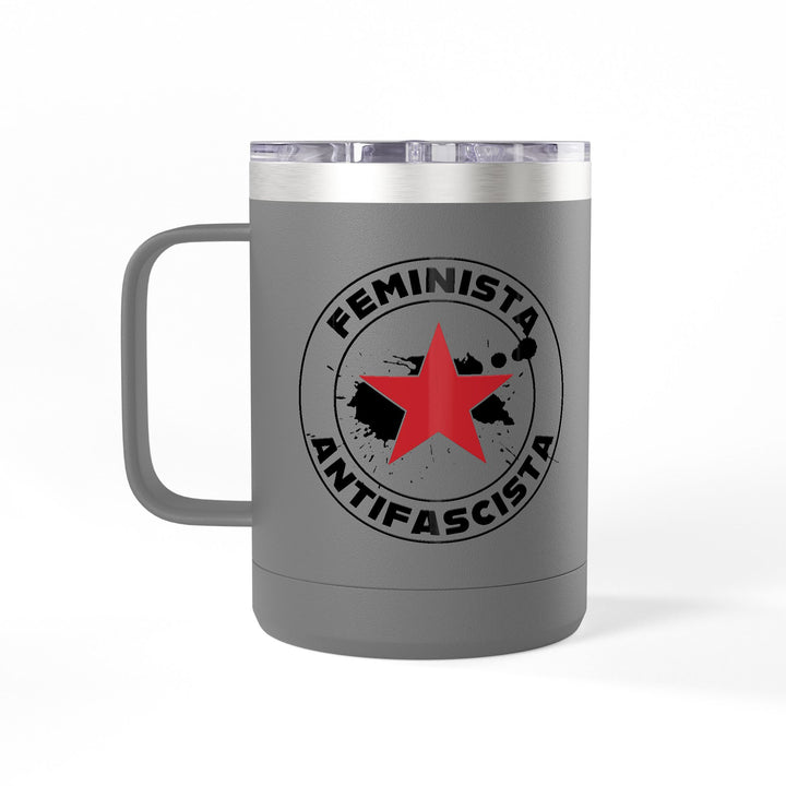 Feminista Anti-Fascista Graphic – Coffee Mug Tumbler, 15oz