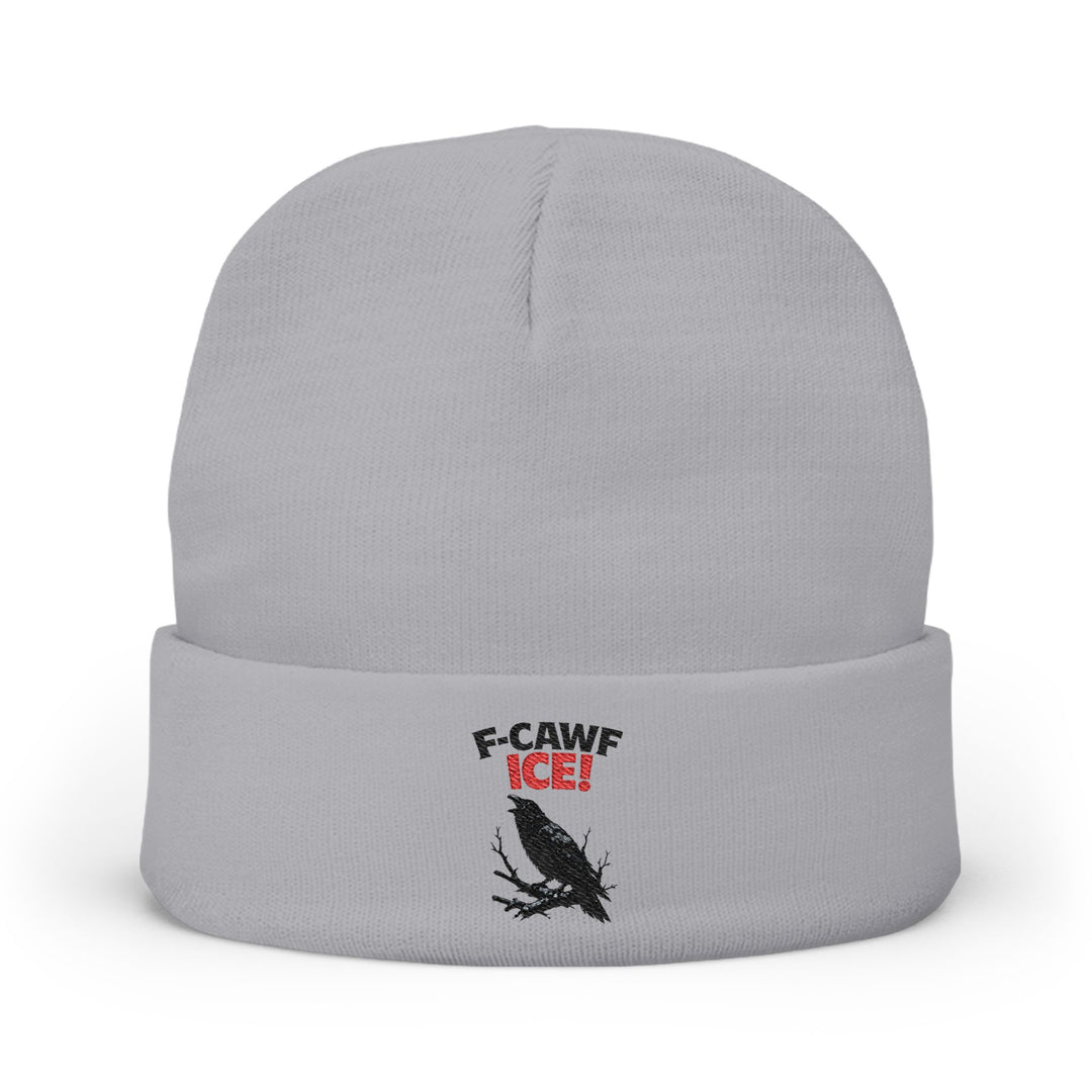 F-CAWF ICE! Crow – Embroidered Knit Beanie
