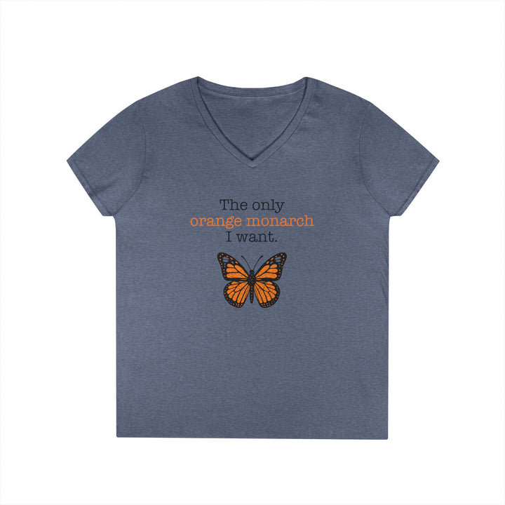 The Only Orange Monarch I Want - Original Graphic– Women's V-Neck T-Shirt