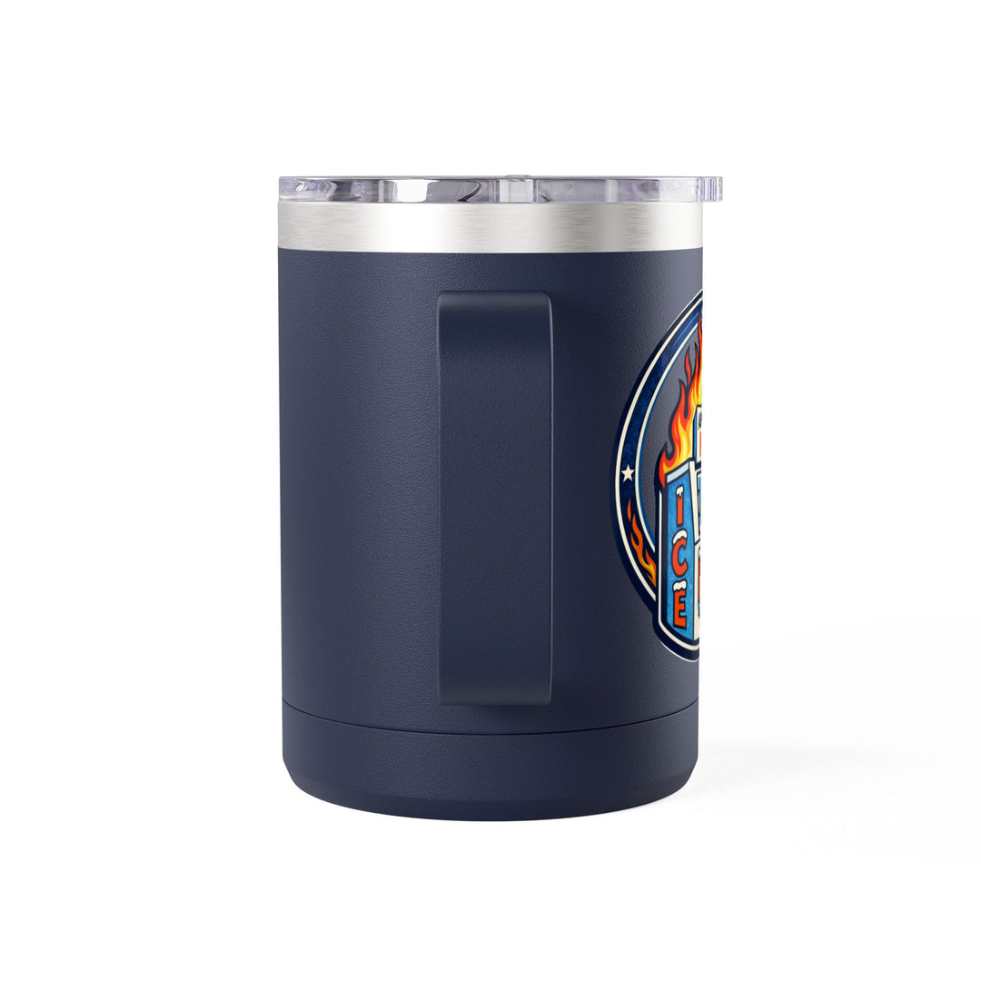 ABOLISH ICE On Fire - 15oz Stainless Steel Travel Mug