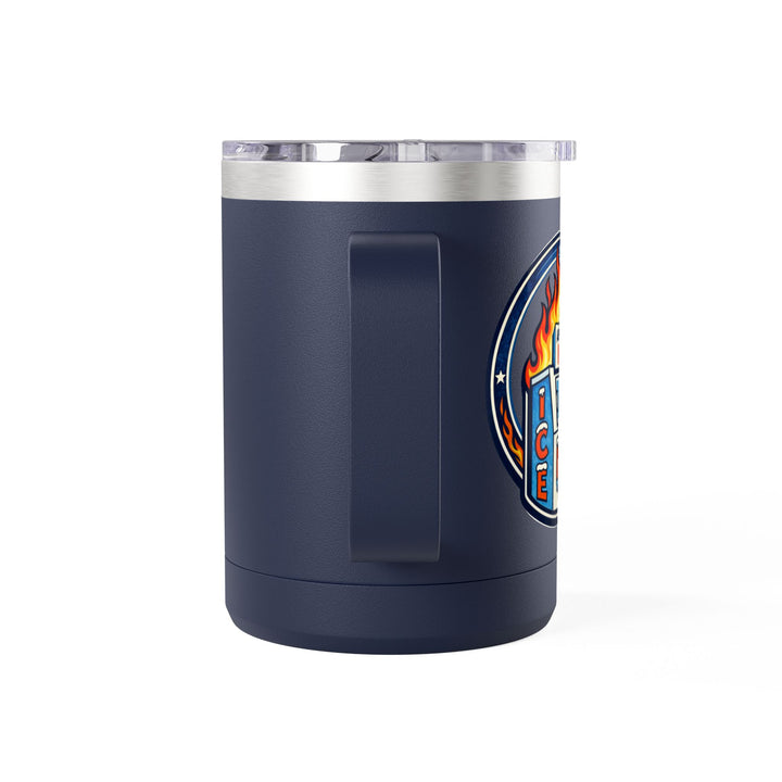 ABOLISH ICE On Fire - 15oz Stainless Steel Travel Mug