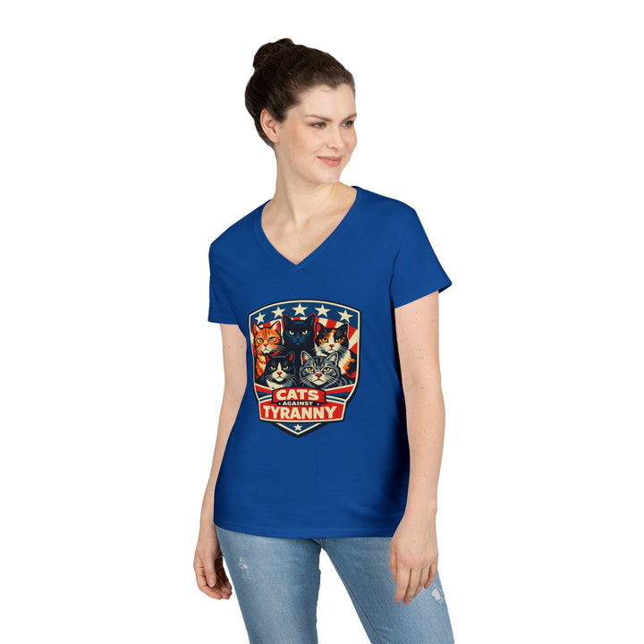 Cats Against Tyranny - Women’s V-Neck T-Shirt