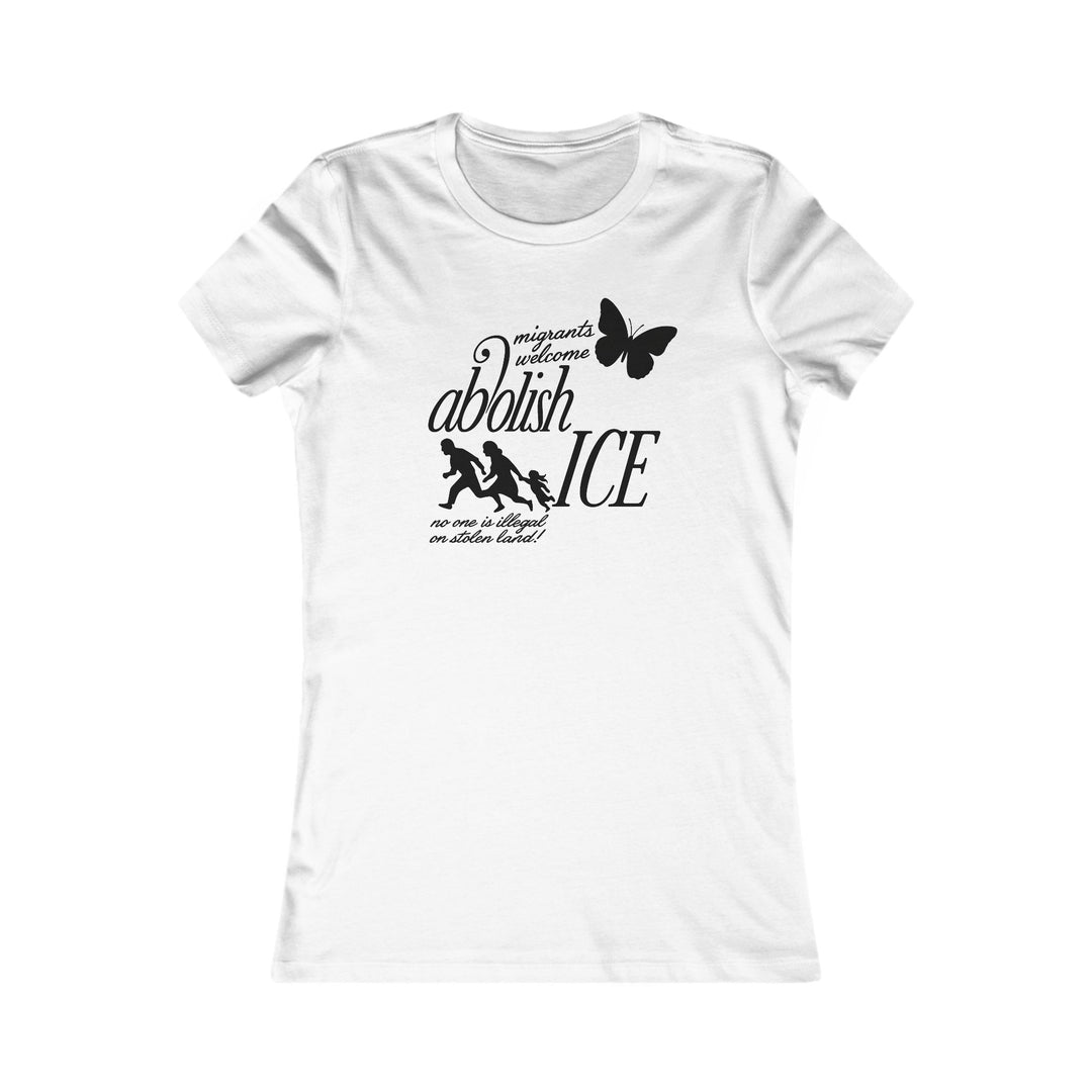 Migrants Welcome, Abolish ICE – Women's Fitted T-Shirt