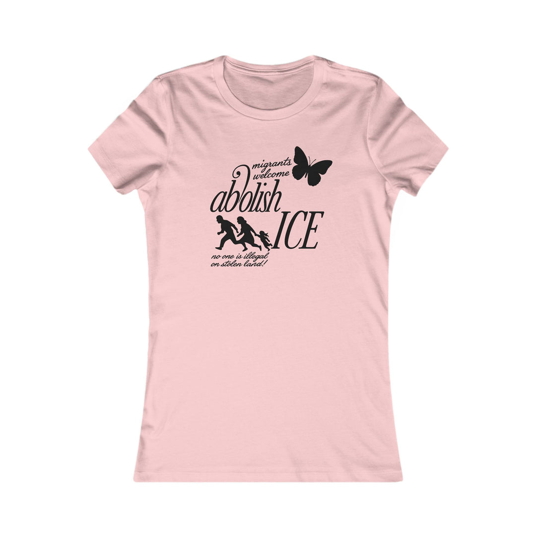 Migrants Welcome, Abolish ICE – Women's Fitted T-Shirt