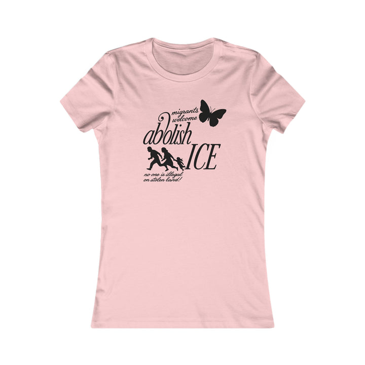 Migrants Welcome, Abolish ICE – Women's Fitted T-Shirt