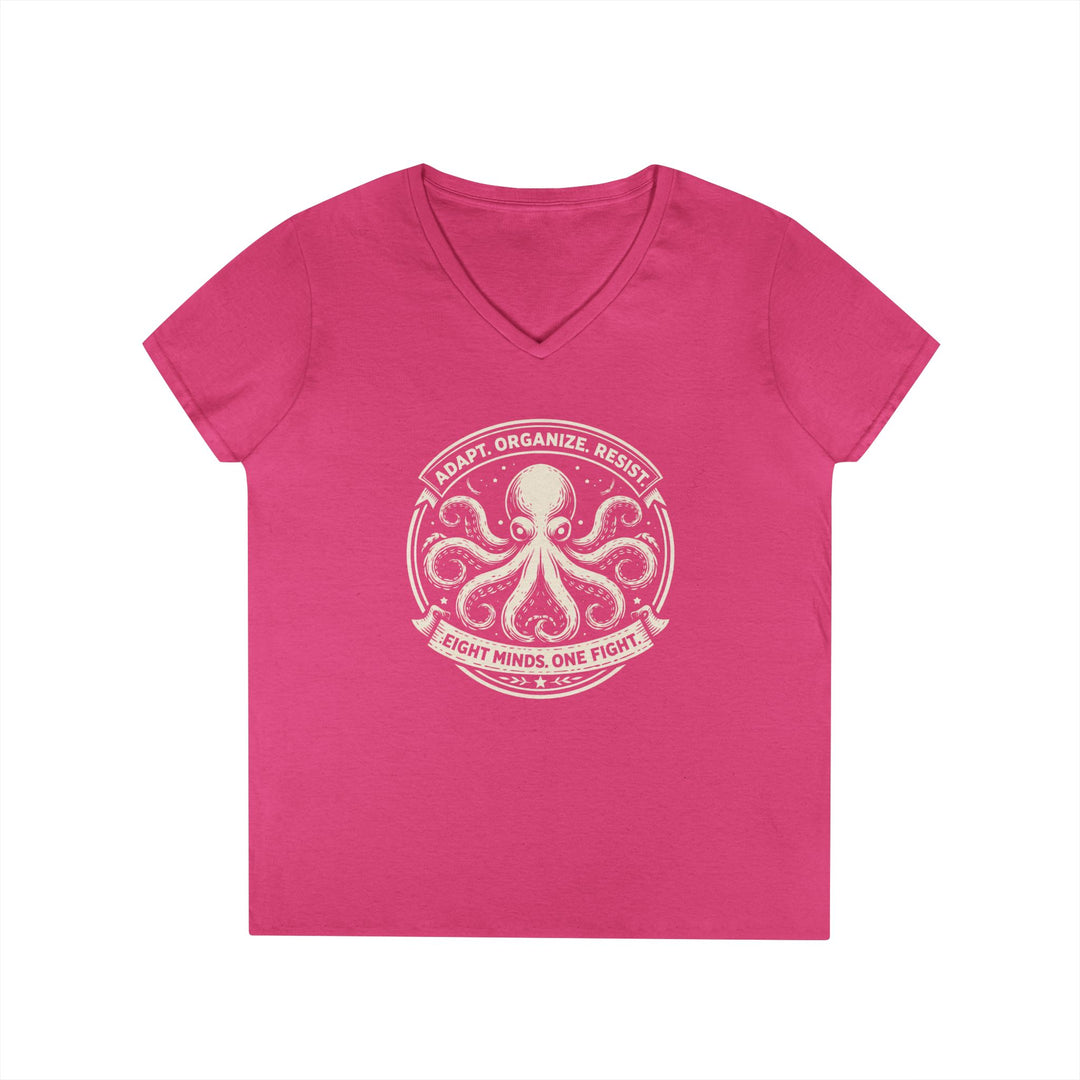 Adapt. Organize. Resist. Octopus – Women’s V-Neck T-Shirt