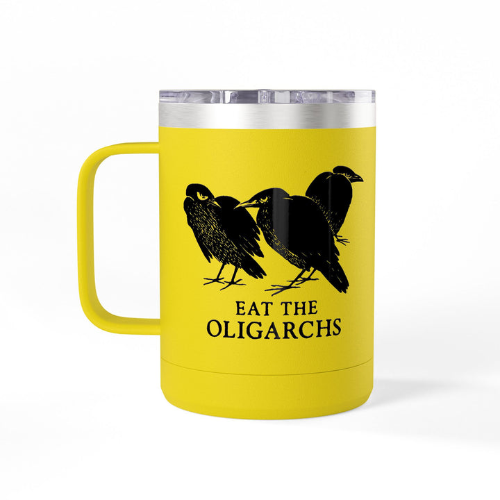 Eat the Oligarchs Crow – Coffee Mug Tumbler, 15oz