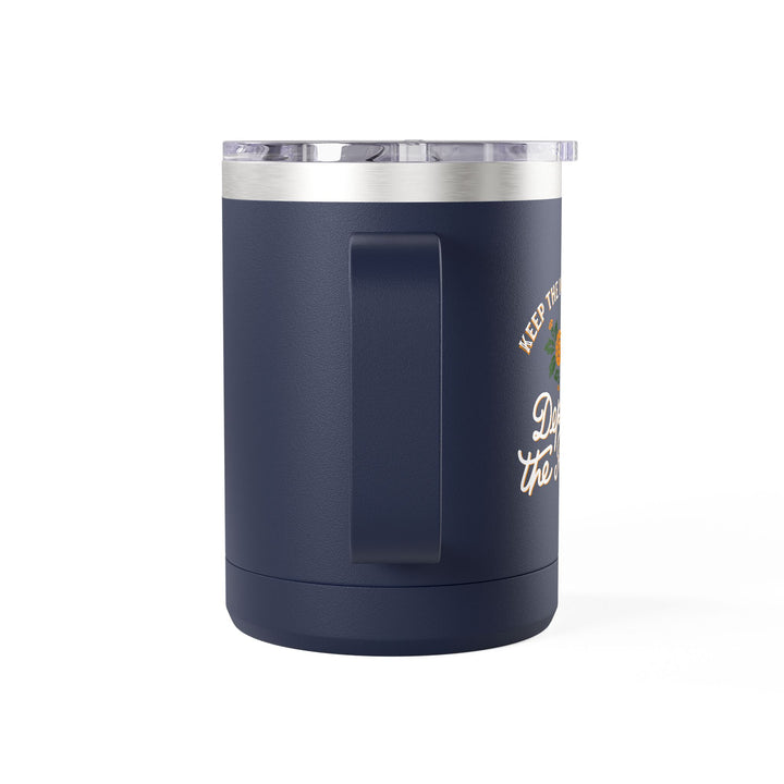 Keep the Immigrants Deport the Racists Floral Graphic – Coffee Mug Tumbler, 15oz