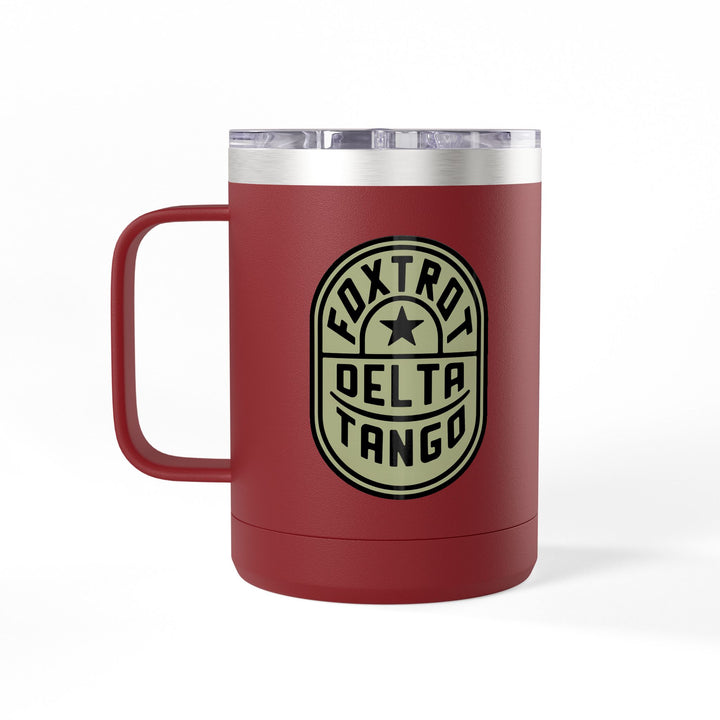 Foxtrot Delta Tango Emblem Graphic – Coffee Mug Tumbler, 15oz