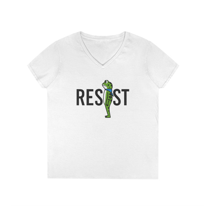 Resistance Frog – Women's V-Neck T-Shirt