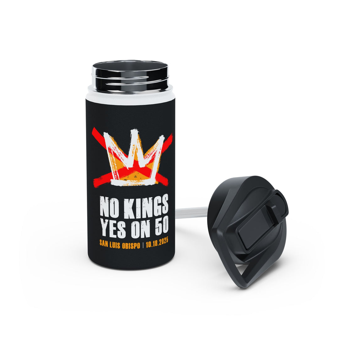 SLO No Kings Yes on 50 Commemorative - Stainless Steel Water Bottle - Standard Lid