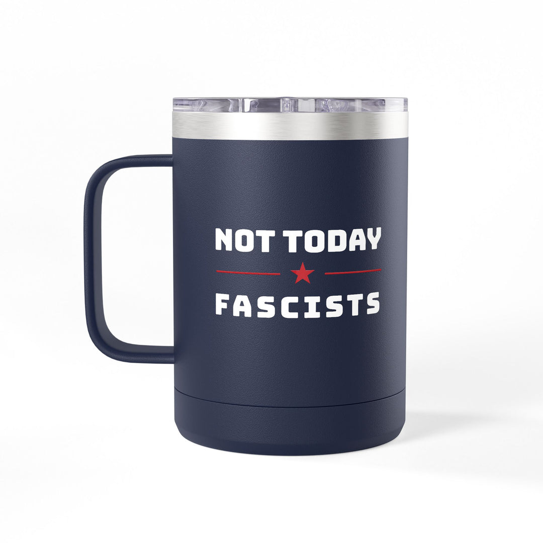 Not Today Fascists - Star Graphic – Coffee Mug Tumbler, 15oz