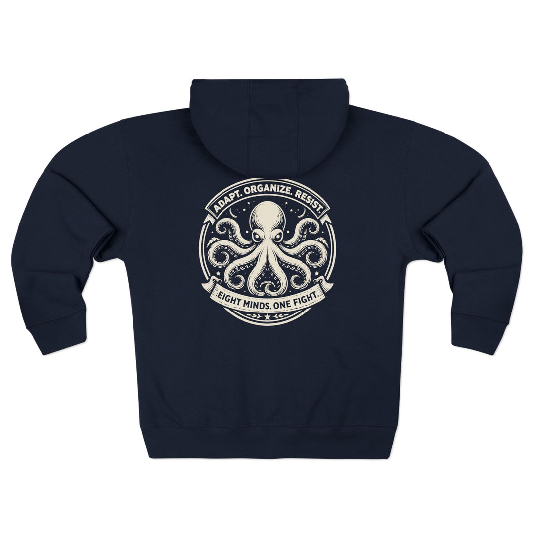 Adapt. Organize. Resist. Octopus – Unisex Zip Hoodie