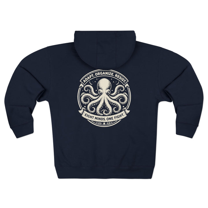Adapt. Organize. Resist. Octopus – Unisex Zip Hoodie