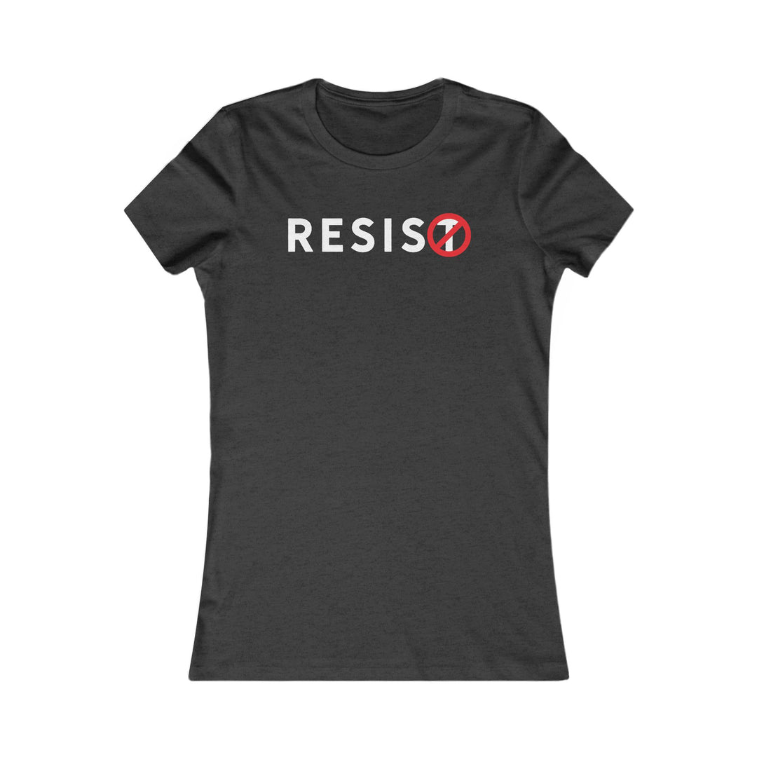 RESIST Circle-T Slash – Women's Fitted T-Shirt
