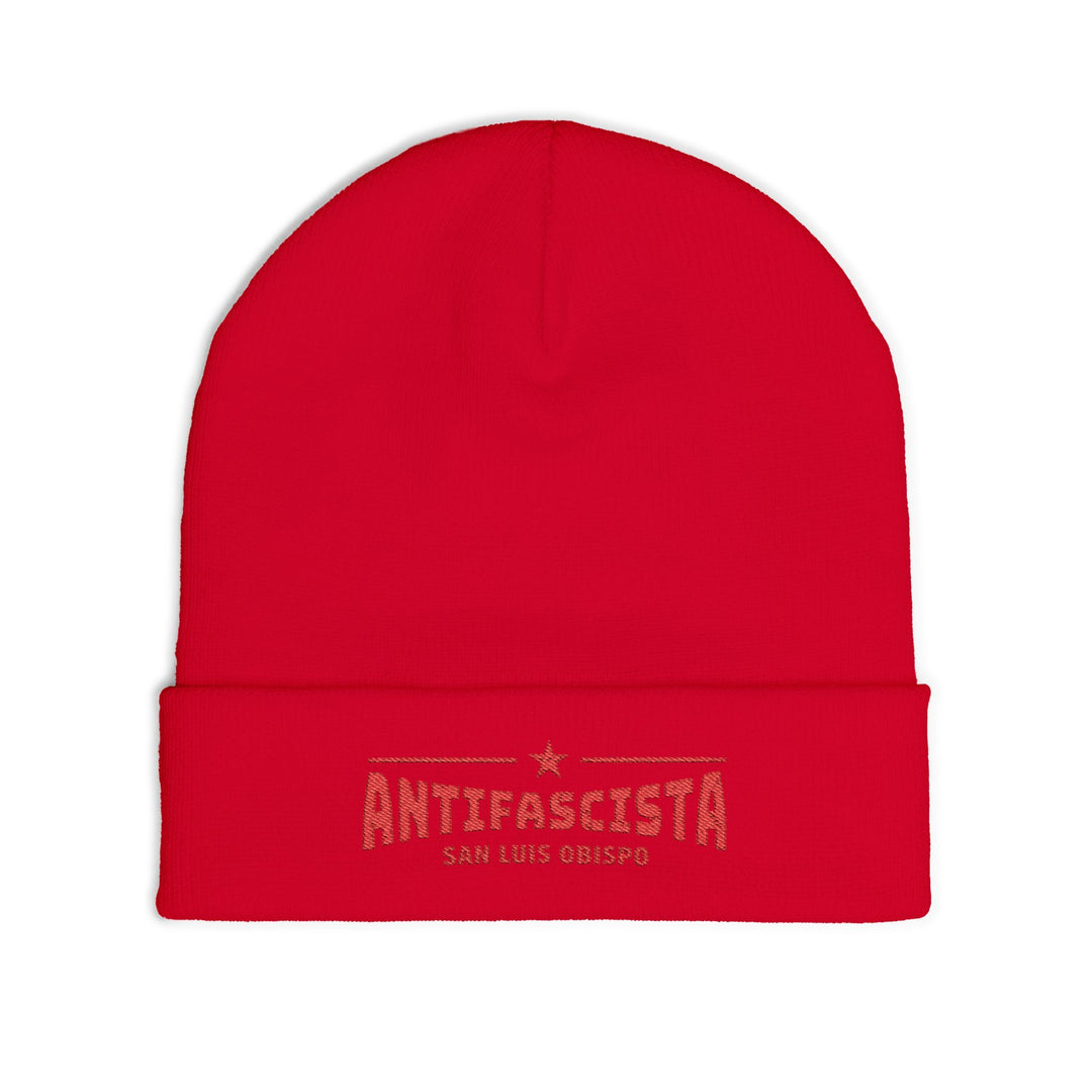 Antifascista San Luis Obispo - Embroidered Knit Beanie