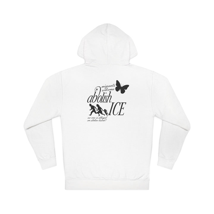 Migrants Welcome, Abolish ICE – Unisex Pullover Hoodie