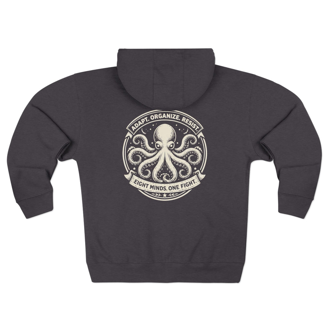 Adapt. Organize. Resist. Octopus – Unisex Zip Hoodie