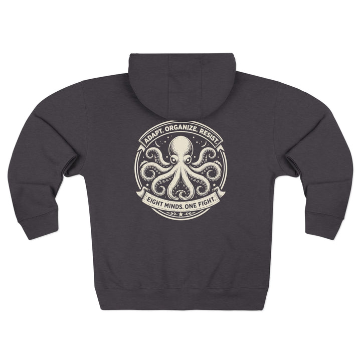 Adapt. Organize. Resist. Octopus – Unisex Zip Hoodie