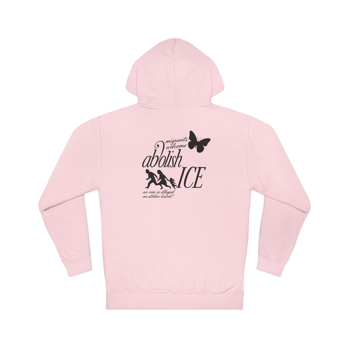 Migrants Welcome, Abolish ICE – Unisex Pullover Hoodie