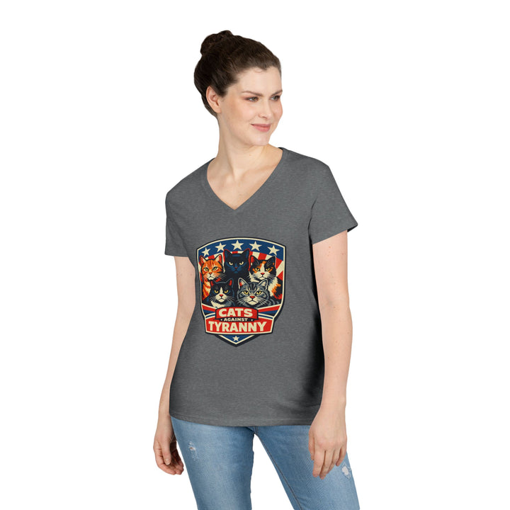 Cats Against Tyranny - Women’s V-Neck T-Shirt