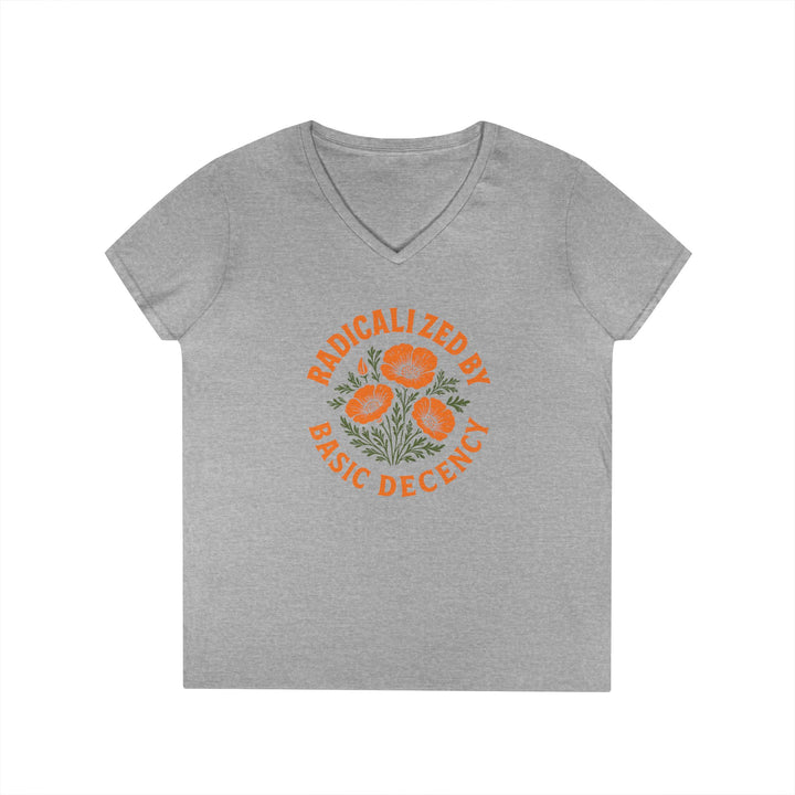 Radicalized By Basic Decency – Women's V-Neck T-Shirt