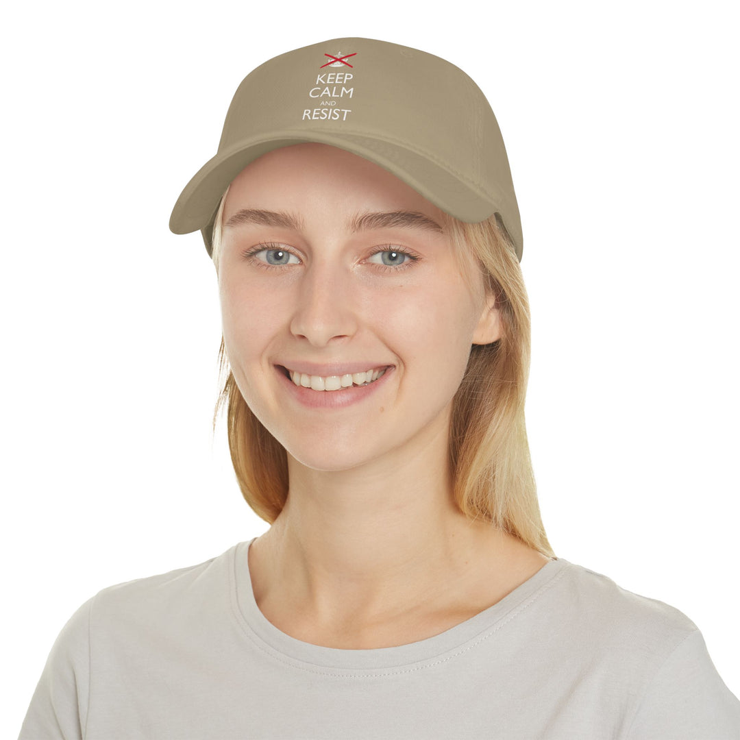 Keep Calm and Resist Classic Graphic – Cotton Baseball Cap