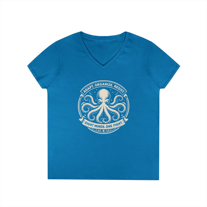 Adapt. Organize. Resist. Octopus – Women’s V-Neck T-Shirt