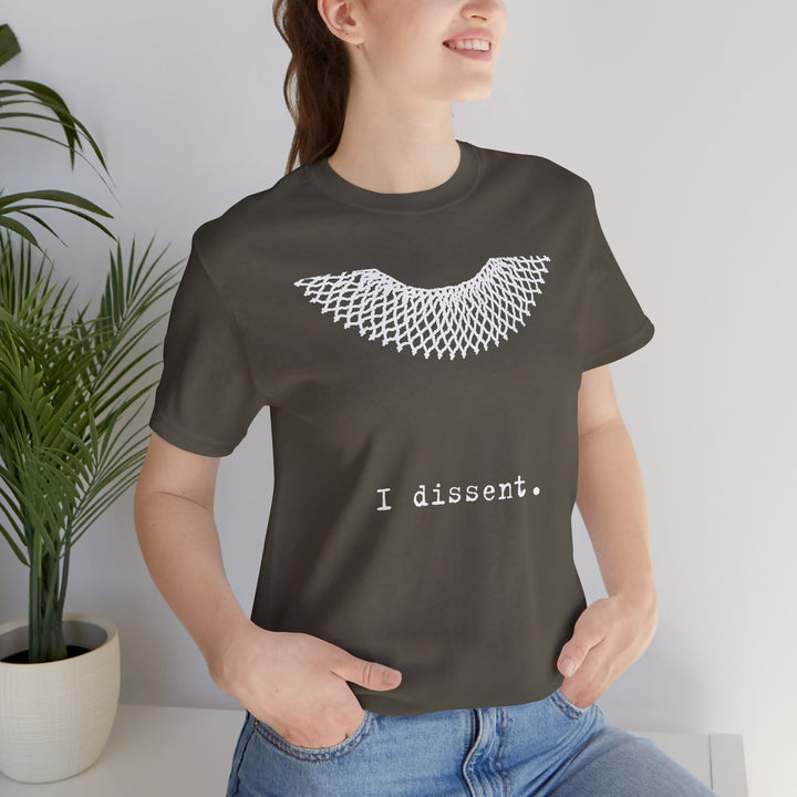 I Dissent RBG Collar Tribute Graphic – Unisex T-Shirt