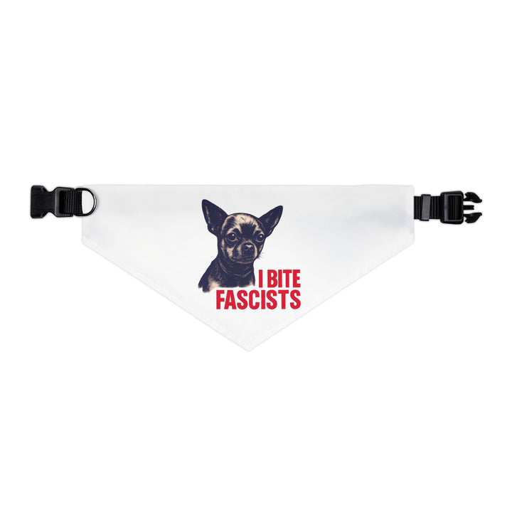 I Bite Fascists (Chihuahua) – Pet Bandana (Clip-on)
